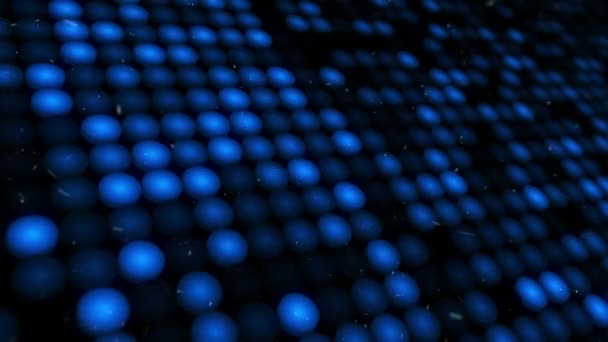 Абстрактний Фон Миготливою Підлогою Синіх Світлодіодних Ліхтарів Проекторів Анімація Безшовної — стокове відео