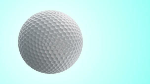 Animace Pomalého Otáčení Míče Pro Golf Pohled Zblízka Realistickou Texturou — Stock video