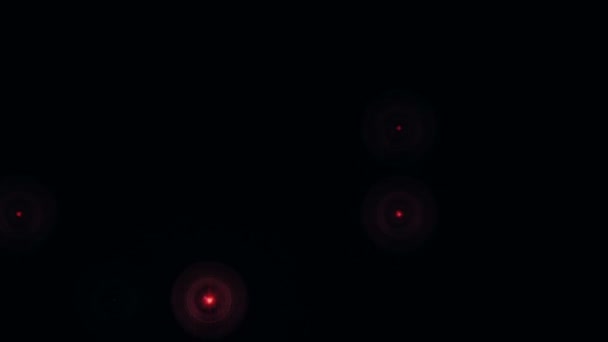 Ledウォール上の赤点滅電球のアニメーション シームレスループのアニメーション ステージライトの概念 — ストック動画