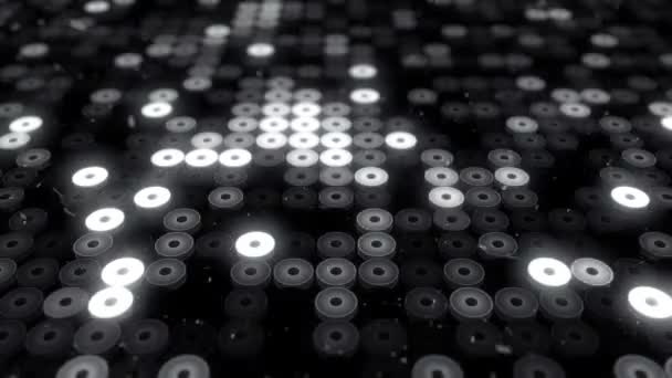 Abstract Background Flashing Floor White Led Lights Projectors Animation Seamless — Stock Video