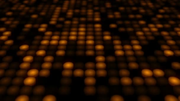 Abstraktní Pozadí Blikající Podlahou Oranžových Led Světel Projektorů Animace Bezešvé — Stock video