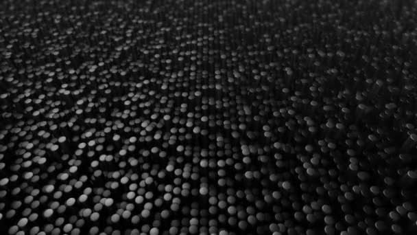 Technological Background Animation Wave Mosaic Grey Cylinders Animation Seamless Loop — Stock Video