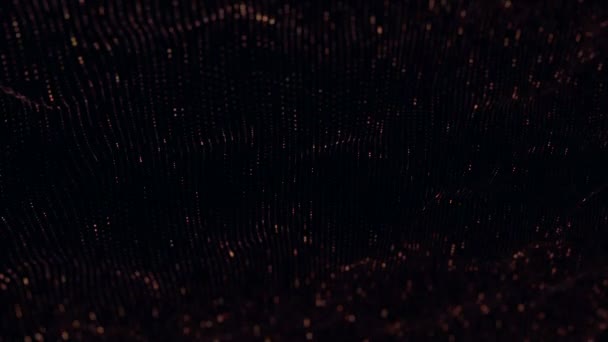 Абстрактний Технологічний Фон Червоними Смугами Частинками Анімація Безшовної Петлі — стокове відео
