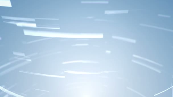 Animatie Van Snelle Stroming Van Strepen Vierkanten Blauwe Achtergrond Animatie — Stockvideo