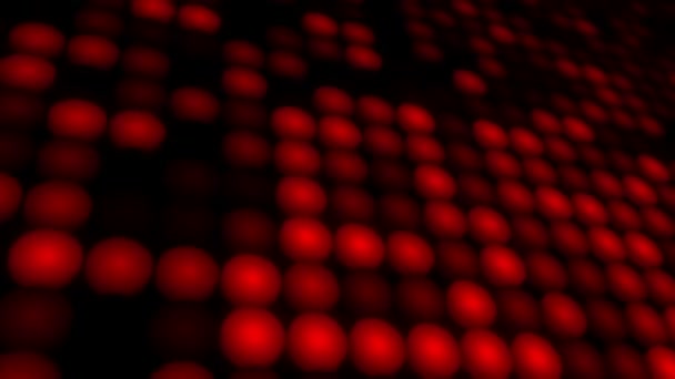 Fondo Abstracto Con Piso Intermitente Luces Led Rojas Proyectores Animación — Vídeos de Stock