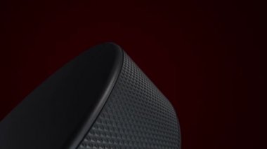 Hokey maçı için yavaş dönen diskin animasyonu. Gerçekçi dokuya ve ışığa sahip yakın çekim görüntüsü. Kusursuz döngünün animasyonu.