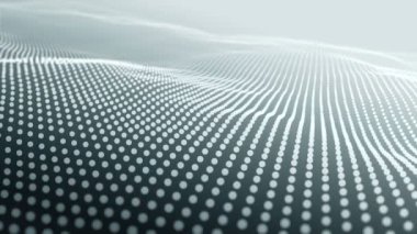 Turkuaz noktalardan gelen dalgalı çizgilerle soyut arkaplan, neon hatlarından yüzeye çıkan animasyon dalgalanmaları, pürüzsüz döngü animasyonları