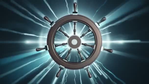 Abstract Background Animation Steering Wheel Ship Fast Flying Stripes Strokes — Vídeo de stock