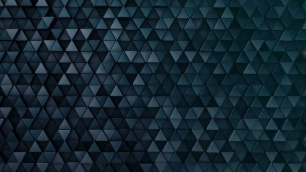 Astratto Sfondo Tecnologico Con Animazione Onda Mosaico Triangoli Turchesi Animazione — Video Stock