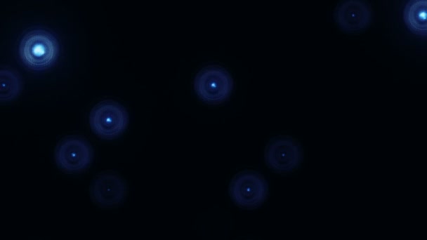 Animace Modrých Blikajících Žárovek Led Stěně Animace Bezešvé Smyčky Koncepce — Stock video