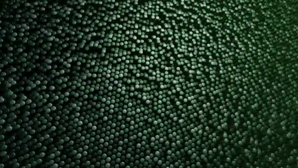 緑のシリンダーの波モザイクのアニメーションと技術的背景 シームレスなループのアニメーション — ストック動画