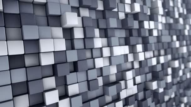 灰色方块波纹动画 无缝环路动画的技术背景 — 图库视频影像