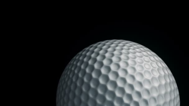 Анимация Медленного Вращения Мяча Игры Гольф Вид Крупным Планом Реалистичной — стоковое видео