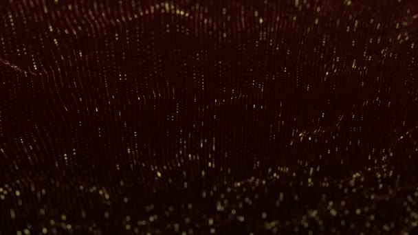 带有金条和金粉的抽象技术背景 无缝循环动画 — 图库视频影像