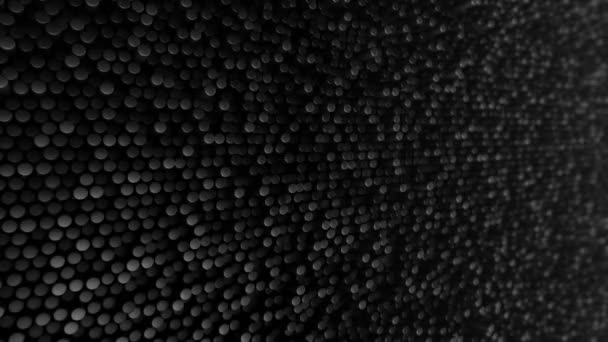 Технологічний Фон Анімацією Хвильової Мозаїки Сірих Циліндрів Анімація Безшовної Петлі — стокове відео