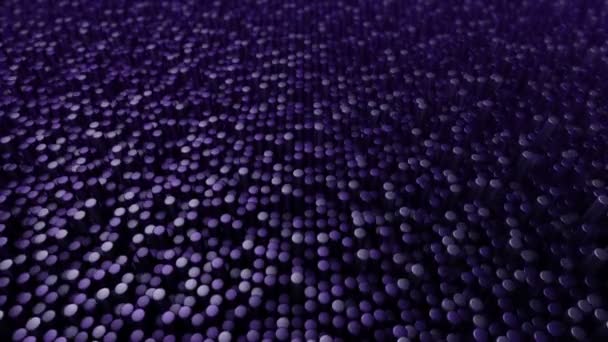 Technological Background Animation Wave Mosaic Purple Cylinders Animation Seamless Loop — Stock Video