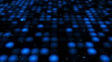 Mavi ışık ve projektörlerden yanıp sönen zemin ile soyut arkaplan, pürüzsüz döngünün animasyonu   