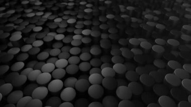 Gri silindirlerin dalga mozaiğinin animasyonuna sahip teknolojik arka plan, pürüzsüz döngünün animasyonu 