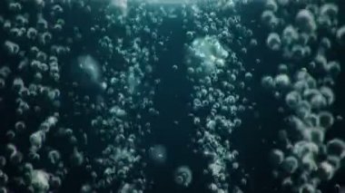 Su altındaki hava kabarcıklarının 3 boyutlu animasyon görüntüleri