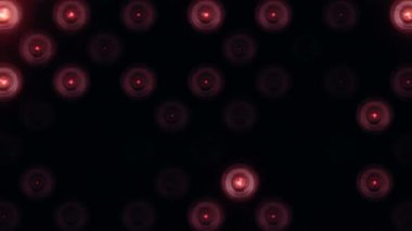 Lider duvardaki kırmızı ampullerin animasyonu, kusursuz döngünün animasyonu, sahne ışıkları konsepti 