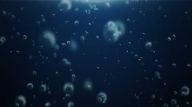 Su altındaki hava kabarcıklarının 3 boyutlu animasyon görüntüleri