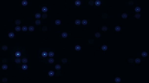 Animace Modrých Blikajících Žárovek Led Stěně Animace Bezešvé Smyčky Koncepce — Stock video