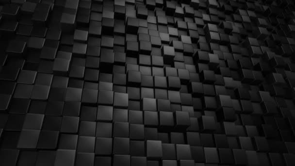 Tło Technologiczne Animacją Mozaiki Fal Szarych Kwadratów Animacja Pętli Płynnej — Wideo stockowe