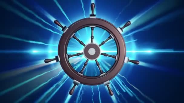 Abstract Background Animation Steering Wheel Ship Fast Flying Stripes Strokes — Vídeo de stock