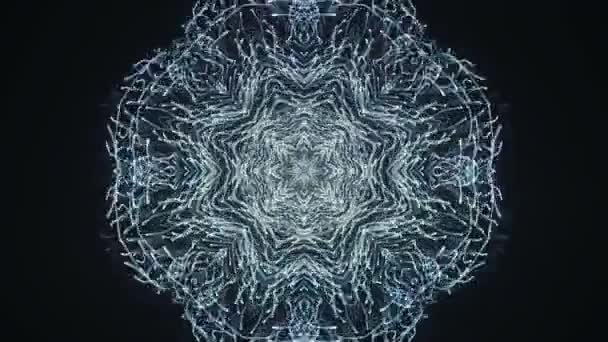 Fundal Întunecat Abstract Animație Particule Gri Mișcare Lentă Sub Formă — Videoclip de stoc