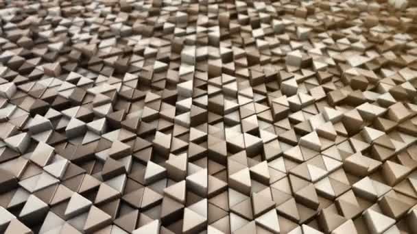 Fond Technologique Abstrait Avec Animation Mosaïque Ondulatoire Triangles Animation Boucle — Video