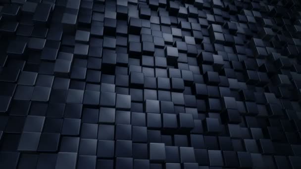 Tło Technologiczne Animacją Fali Mozaiki Niebieskich Kwadratów Animacja Pętli Bez — Wideo stockowe