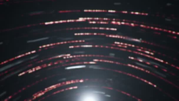 Animation de flux rapide à partir de bandes et de carrés sur fond noir. Animation de boucle transparente, concept de transfert de données  