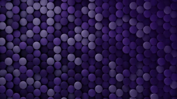 紫色のシリンダーの波モザイクのアニメーションと技術的背景 シームレスなループのアニメーション — ストック動画
