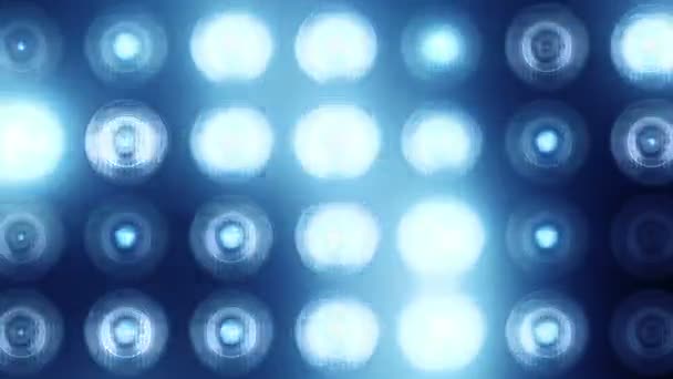 Animation Blue Flashing Light Bulbs Led Wall Animation Seamless Loop — 图库视频影像