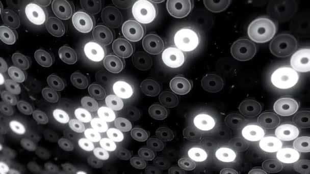 Abstract Background Flashing Floor White Led Lights Projectors Animation Seamless — Stock Video