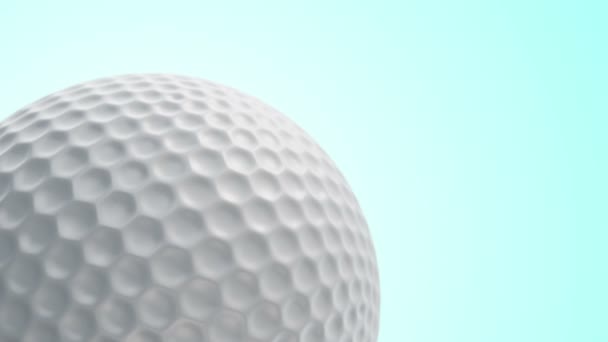 Animace Pomalého Otáčení Míče Pro Golf Pohled Zblízka Realistickou Texturou — Stock video