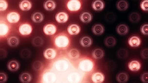 Animation Ampoules Clignotantes Rouges Sur Mur Led Animation Boucle Transparente — Video