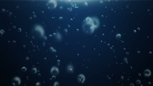 Filmato Animazione Bolle Aria Sott Acqua — Video Stock