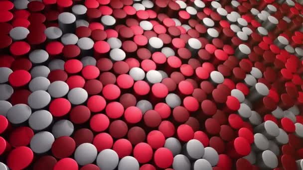 红筒波纹动画 无缝环路动画的技术背景 — 图库视频影像