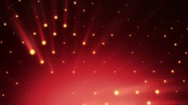 Абстрактный Фон Красной Стеной Яркого Света Прожекторами Легких Дождей Анимация — стоковое видео