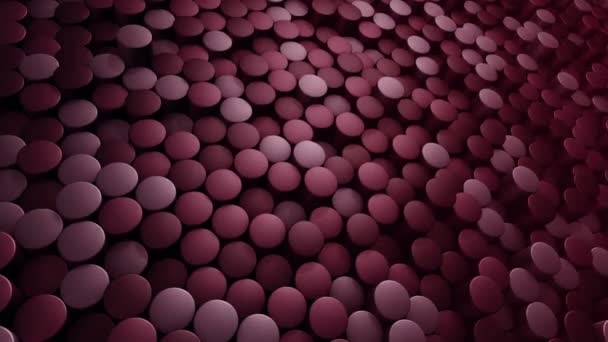 Technologischer Hintergrund Mit Animation Des Wellenmosaiks Roter Zylinder Animation Einer — Stockvideo