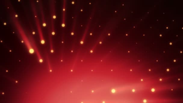 Abstrakcyjne Tło Czerwoną Ścianą Lamp Jasnego Światła Rzutnikami Promieni Świetlnych — Wideo stockowe