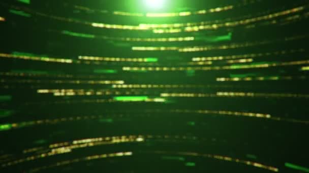 Yeşil Arka Plandaki Şeritlerden Karelerden Hızlı Akış Animasyonu Kusursuz Döngünün — Stok video