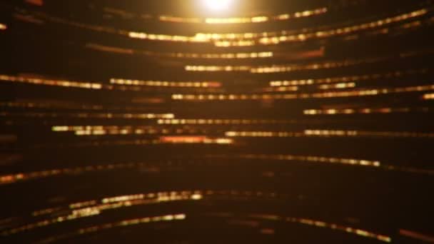 Altın Arka Plandaki Şeritlerden Karelerden Hızlı Akışın Animasyonu Kusursuz Döngünün — Stok video