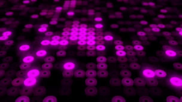 Fond Abstrait Avec Plancher Clignotant Partir Lumières Projecteurs Led Violets — Video