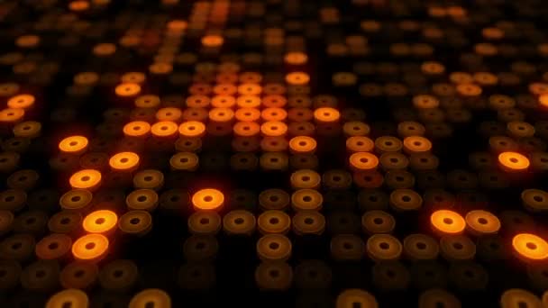 Abstract Background Flashing Floor Orange Led Lights Projectors Animation Seamless — Stock Video