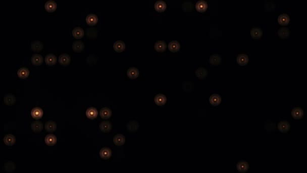 Animação Lâmpadas Piscando Douradas Parede Conduzida Animação Loop Sem Costura — Vídeo de Stock