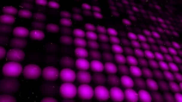 Абстрактний Фон Миготливою Підлогою Фіолетових Світлодіодних Ліхтарів Проекторів Анімація Безшовної — стокове відео
