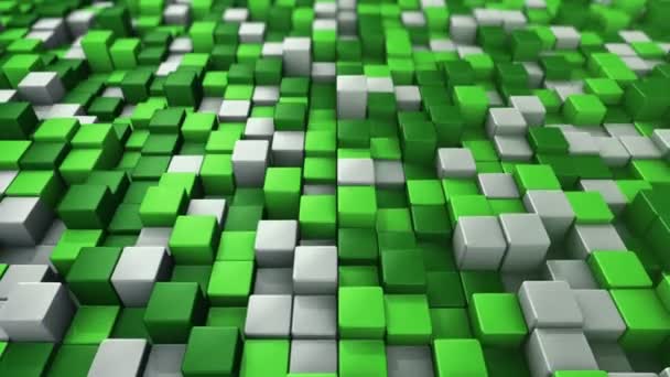 绿色方块波纹动画 无缝环路动画的技术背景 — 图库视频影像