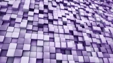 Mor karelerin dalga mozaiğinin animasyonuyla teknolojik arka plan, pürüzsüz döngünün animasyonu